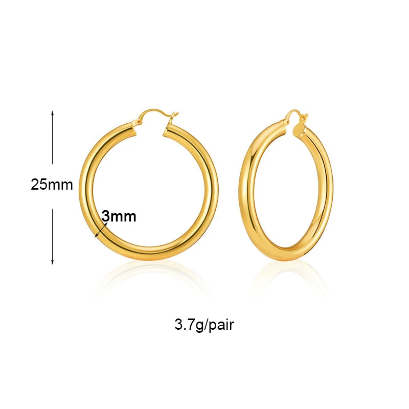 Gold Color Long Chain Dangle Earrings For Women