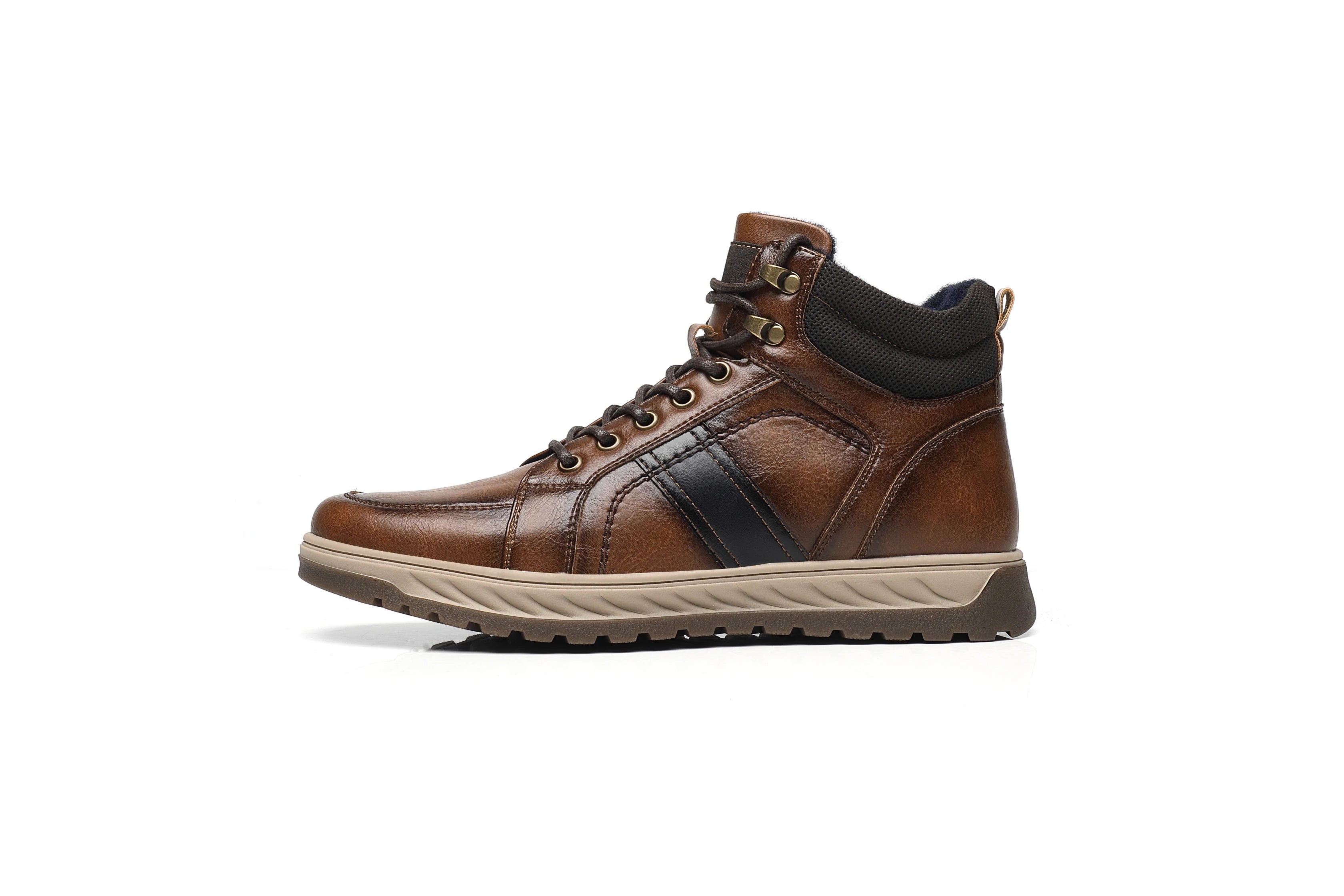 Men Boots Zip Lace-up Ankle Boots