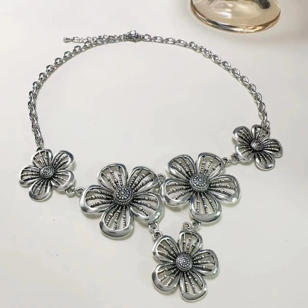 Bohemian Accessories Patchwork Flowers Pendant Necklaces