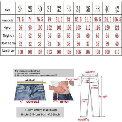 Denim Hole Jeans Personality Old Style Straight Design High Quality Men's pants
