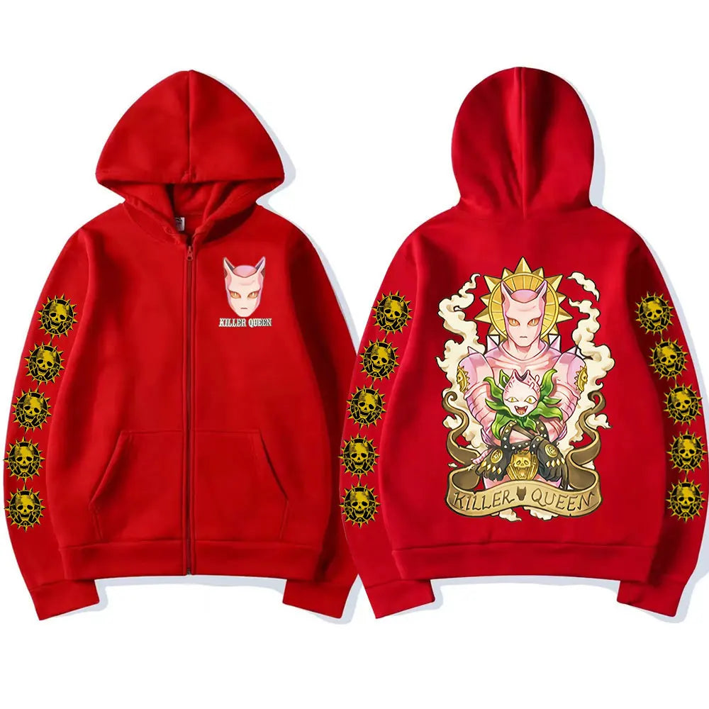 Anime JoJo Bizarre Adventure Zipper Cardigan Sweatshirt