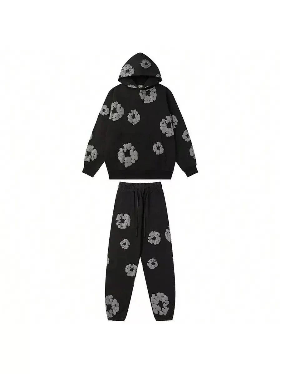 DENIM TEARS brand hot selling new fashionable cotton foam printed hoodie, European and American trendy men's sports suit