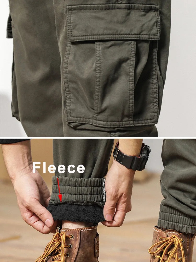 Multi-Pockets Winter Cargo Pants For Men