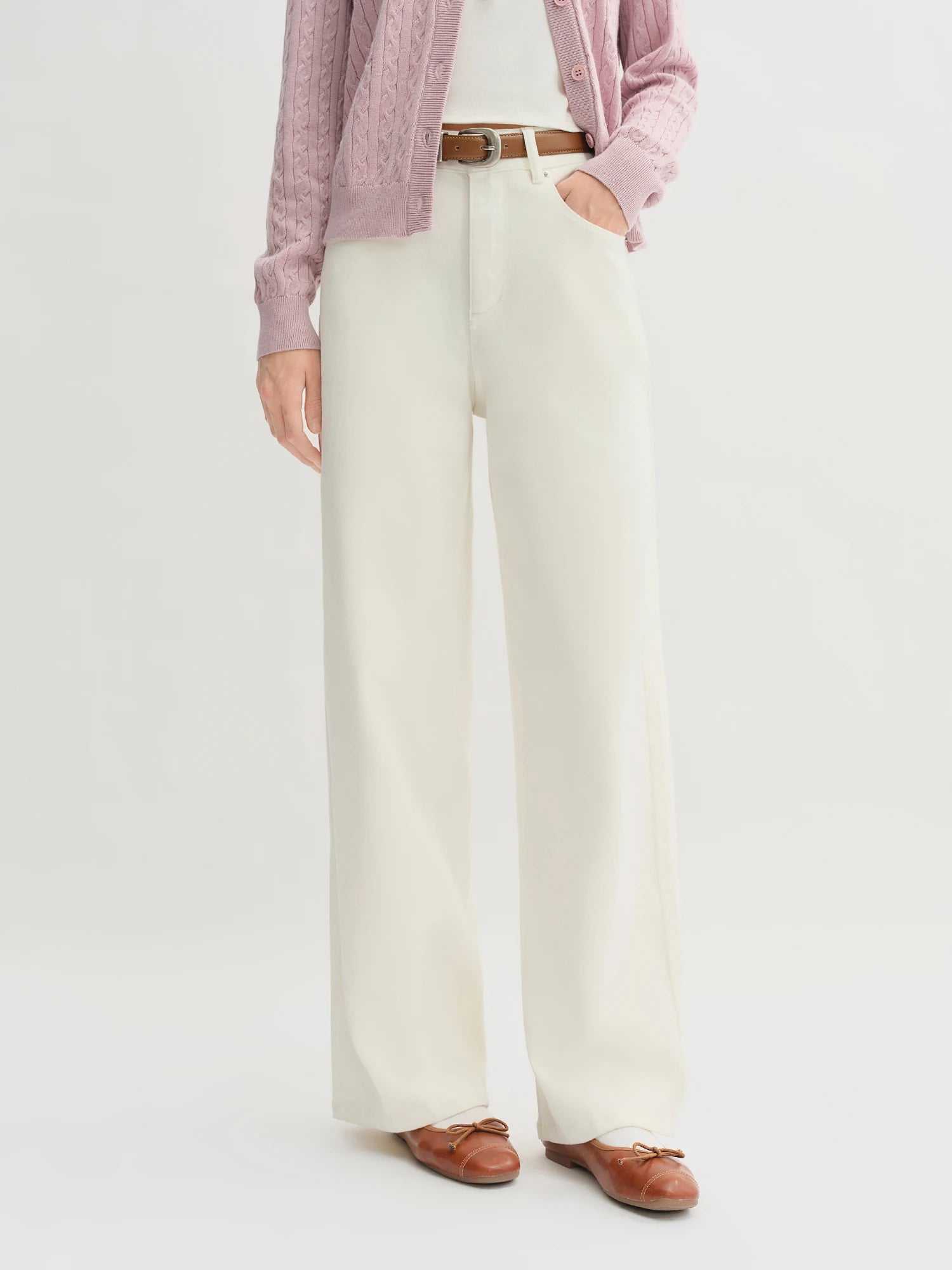 DUSHU 2025 Women's Straight Leg Jeans - High Waist Stretch Denim Pants Dual Fit for Apple & Pear Body Autumn Casual Trousers