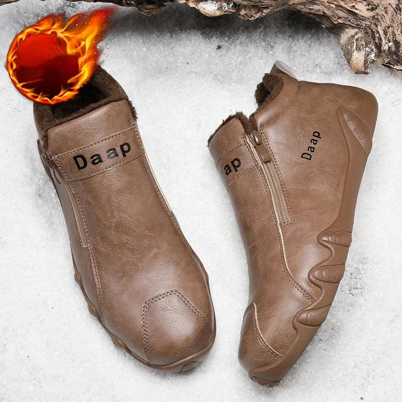 British Style Fashion Short Boots Men  Luxury Leather Anti Slip Comfortable Work Shoes Outdoor Travel Sports Casual Shoes 2024