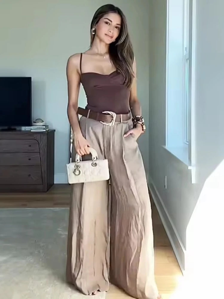 Women's High Waist Wide Leg Pants