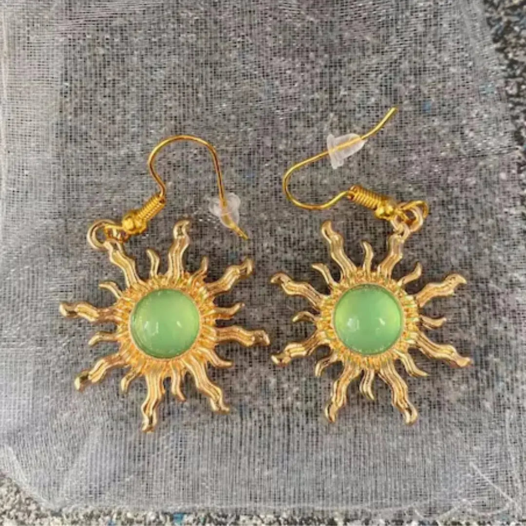 Vintage Sun Earrings Women Fashion