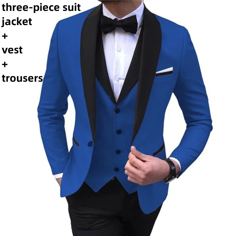 Mens 3 Piece Casual Tuxedos for Wedding