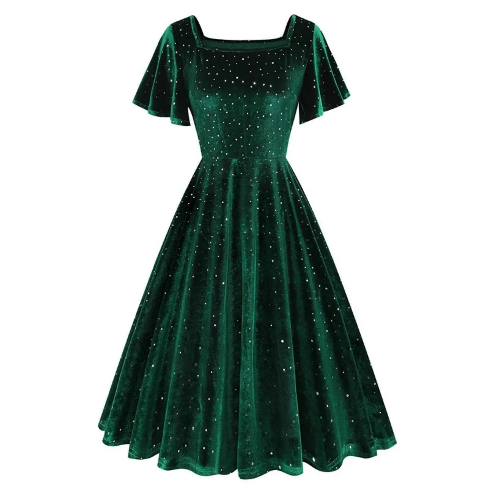 Fashion Ladies Velvet Dress Elegant Party Gown Winter Dresses For Women