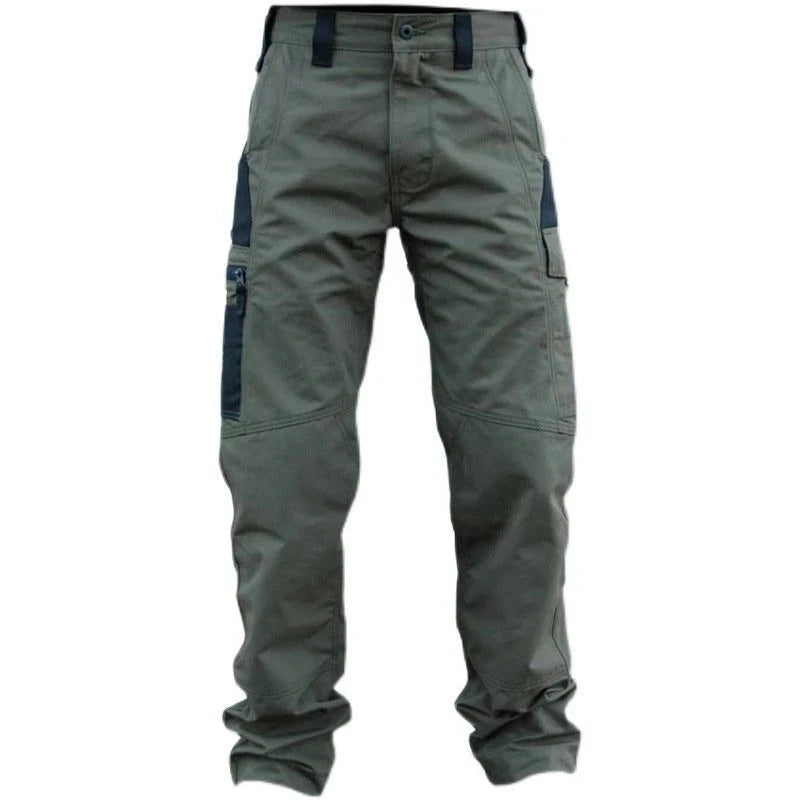 Man Multi-pocket Straight Cargo Trousers