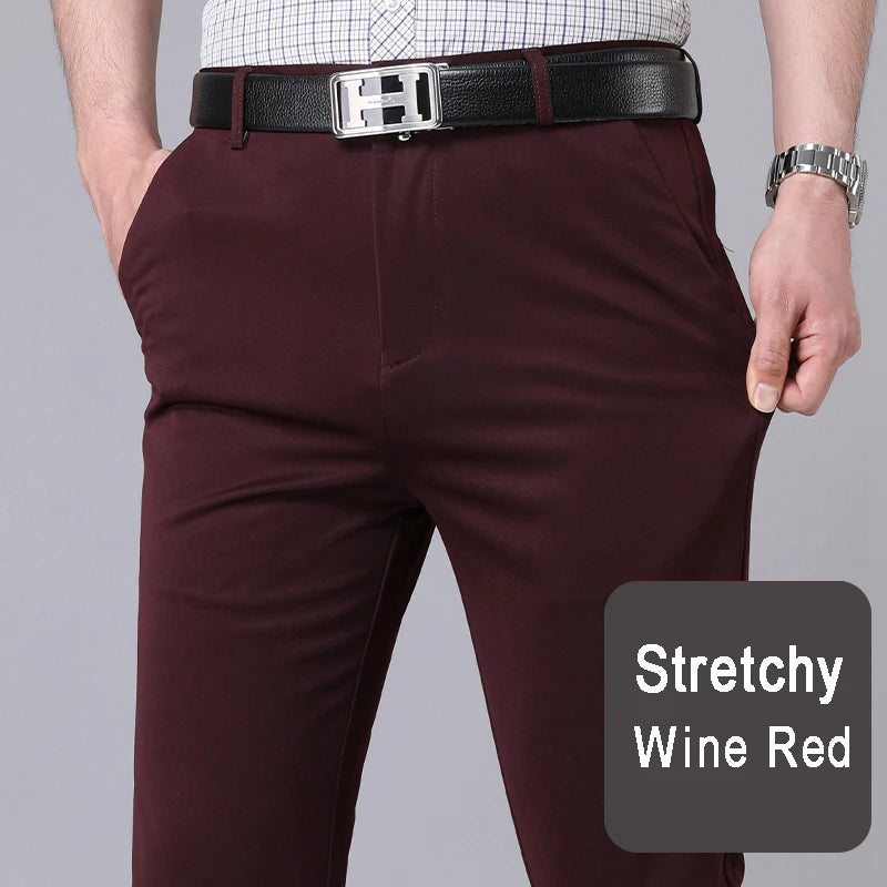Male Smart Casual Pants Stretchy Sports Men's Fast Dry Trousers