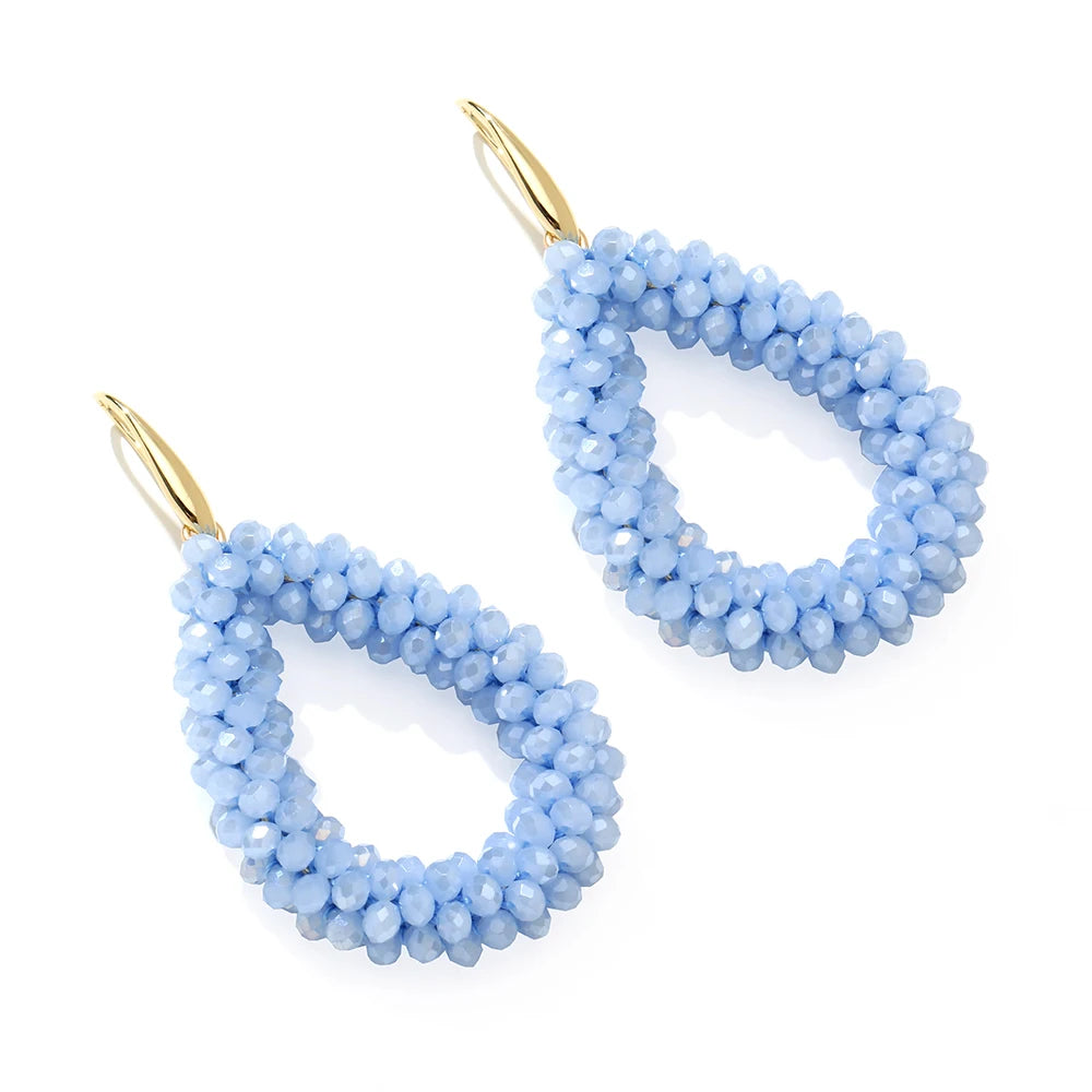 Mixed Color Big Drop Earrings for Women