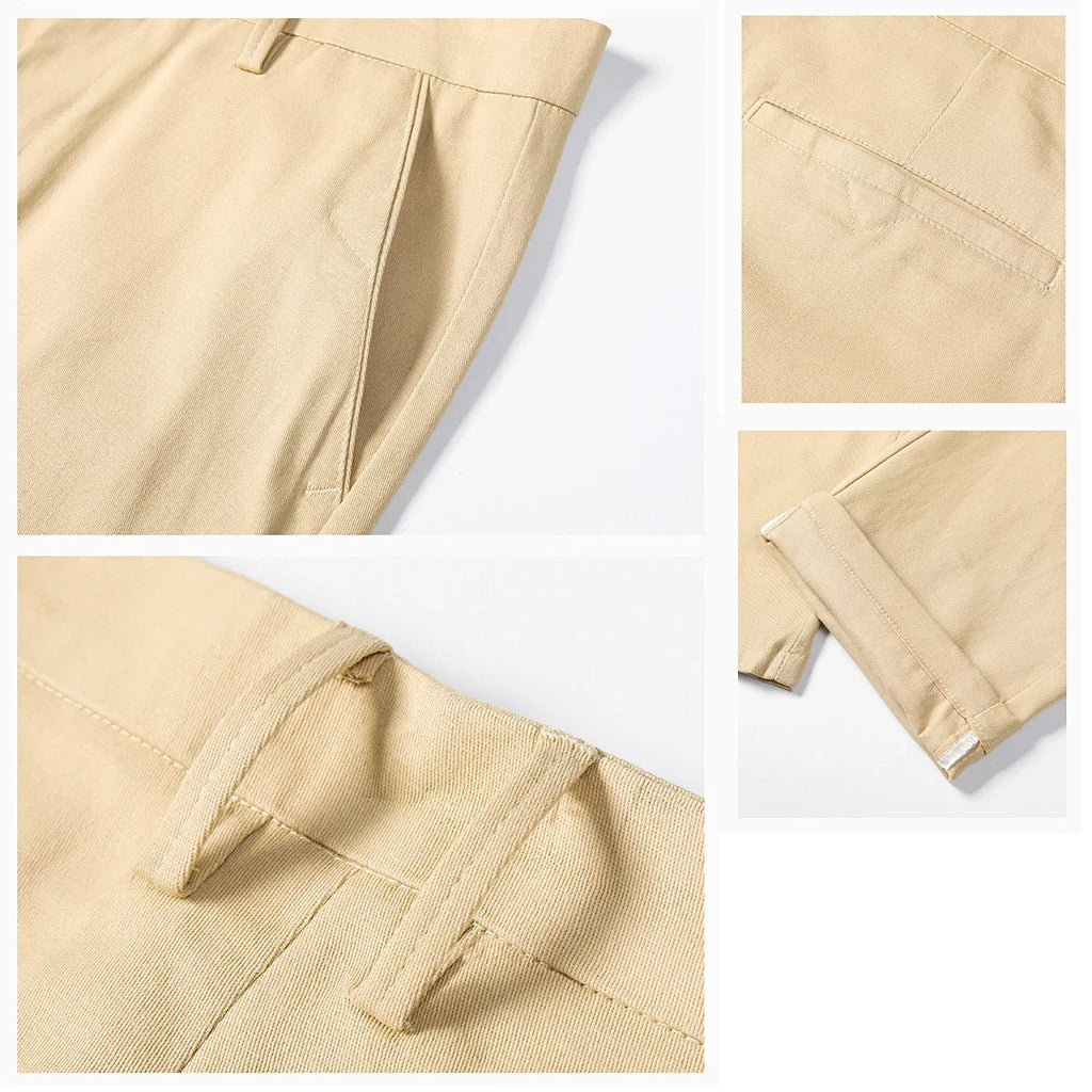 98% Cotton Men's Chinos & Casual Pants, Khaki Pants, Loose Straight , Streetwear Men ,Twill Pants,  Tall Men STRAIGHT Trousers