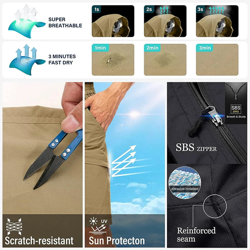 Men's Hiking Convertible Pants