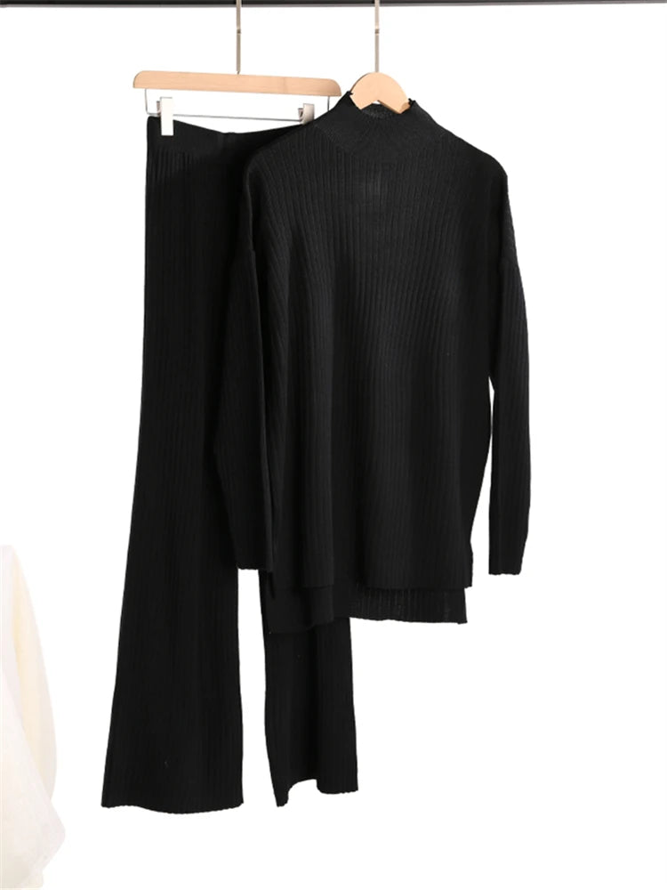 Women Sets Knitted Tracksuit