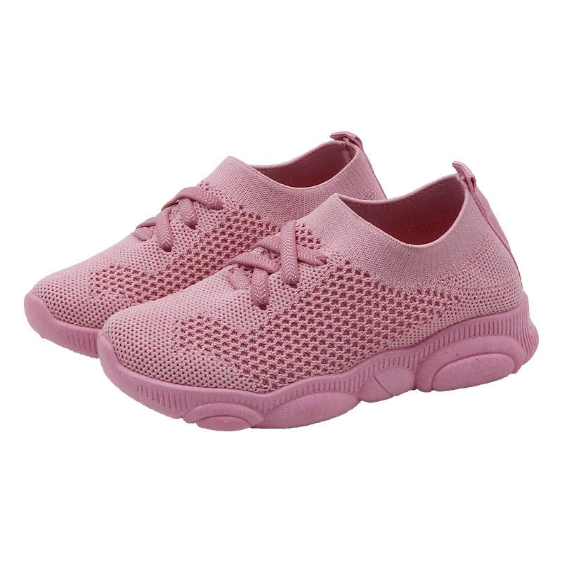 Children Shoes Spring Summer Kids Sneakers Soft Breathable Mesh For Boys Slip-on Casual Shoes Patchwork Color Baby Girls Shoes