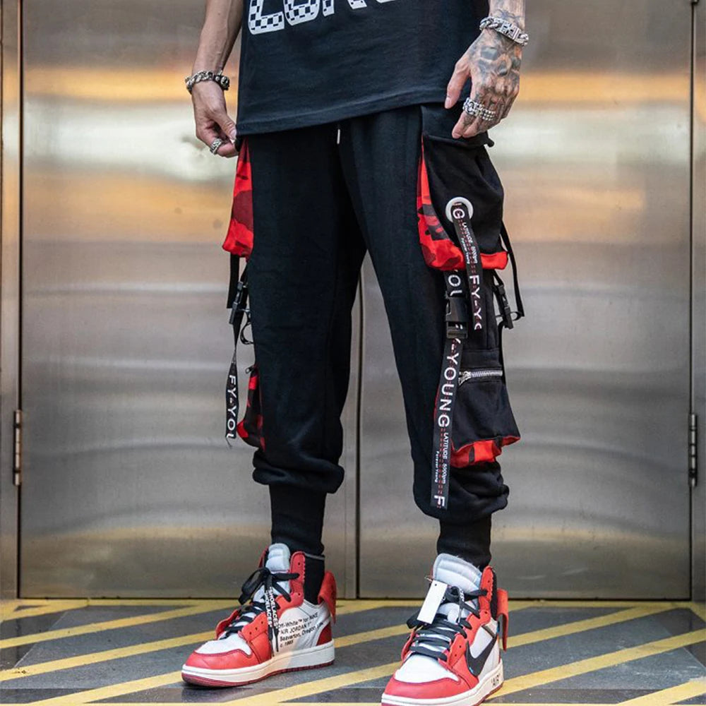Cargo Pants Men Hip Hop Multi Pockets Track Trousers