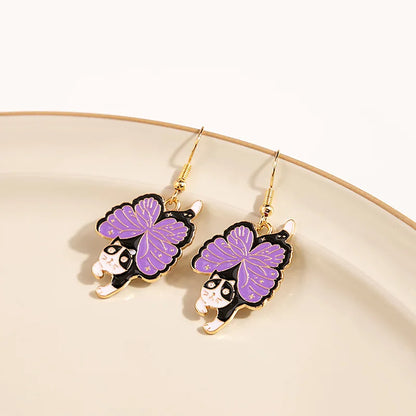 Fashion Cute Enameled Animal Dangle Drop Earrings