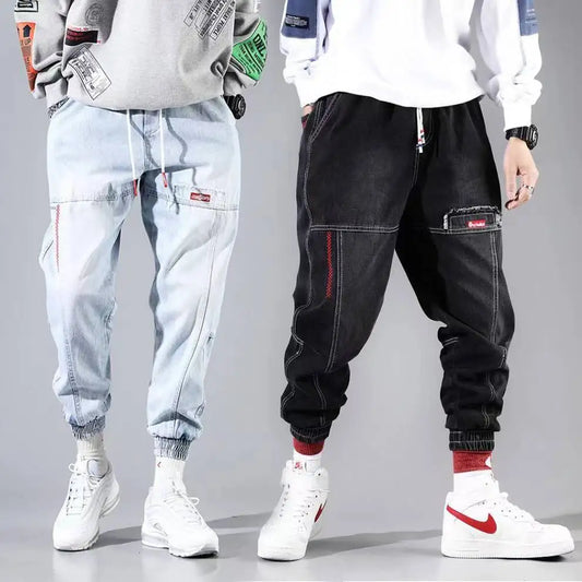 Men's Baggy Harem Jeans Hip Hop Male Trousers