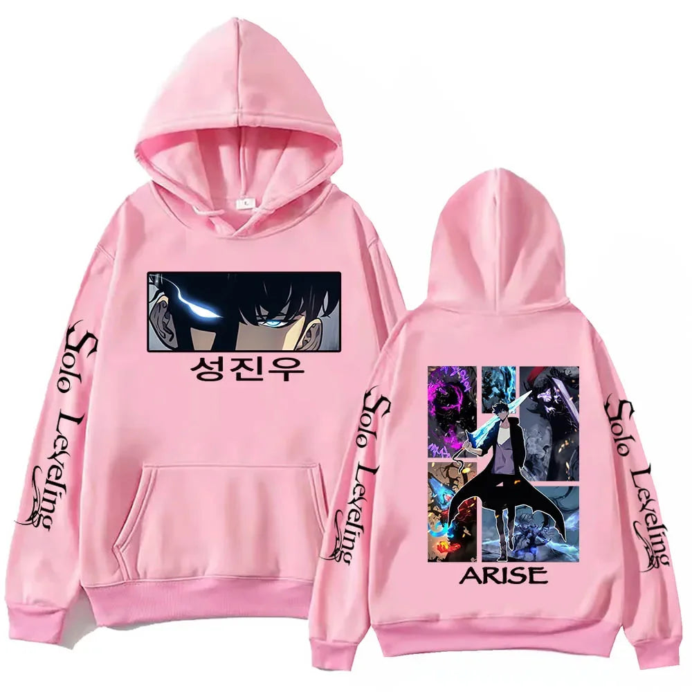 2025 Solo Seveling Hot Anime Hoodie Harajuku Hip Hop Pullover Tops Sweatshirt Fans Gift