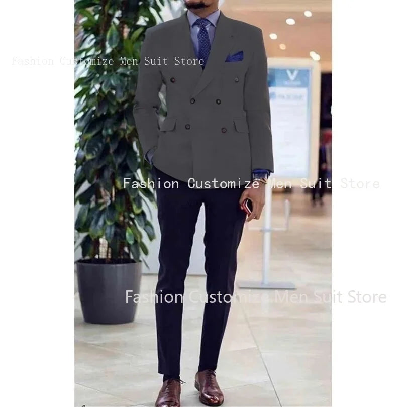 Double Breasted Prom Suits For Men