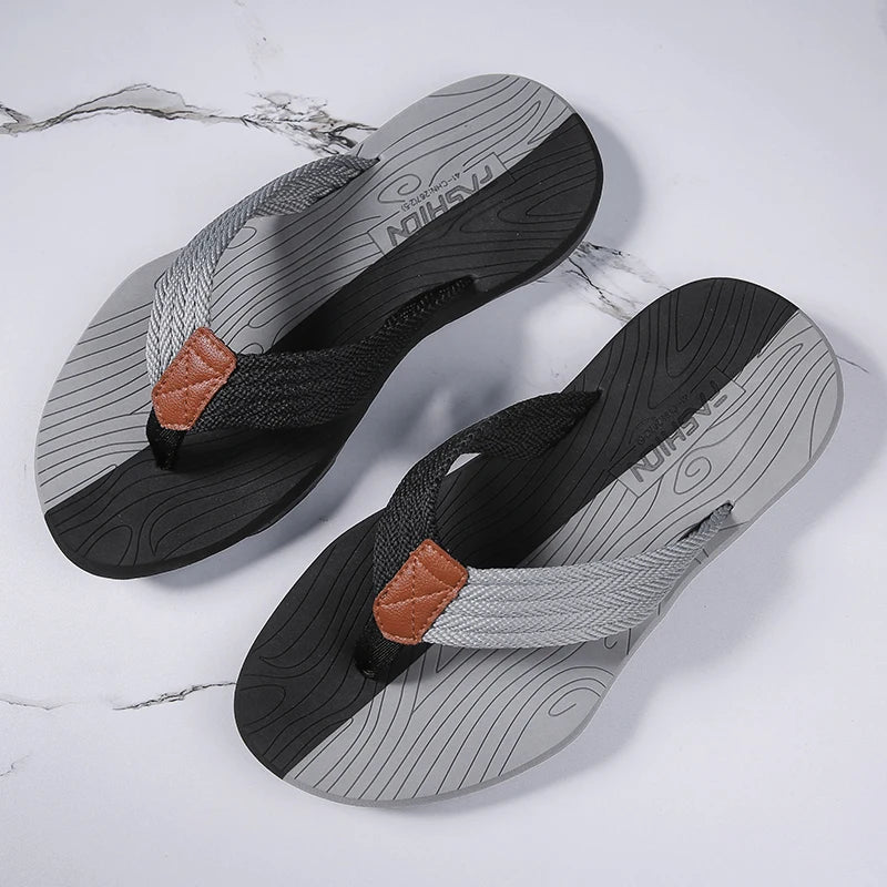 2024 New Flip-flops Slippers Men's Summer Platform Sandals Men's Simple Casual Sandals Indoor and Outdoor Beach Shoes