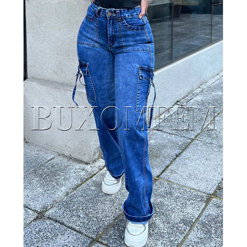 Women Versatile Denim Pants