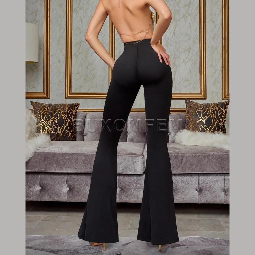2024 New Summer Elegant & Stylish Flared Trousers Breathable High Quality Comfortable High Waist Pants Women Unique Daily Pants