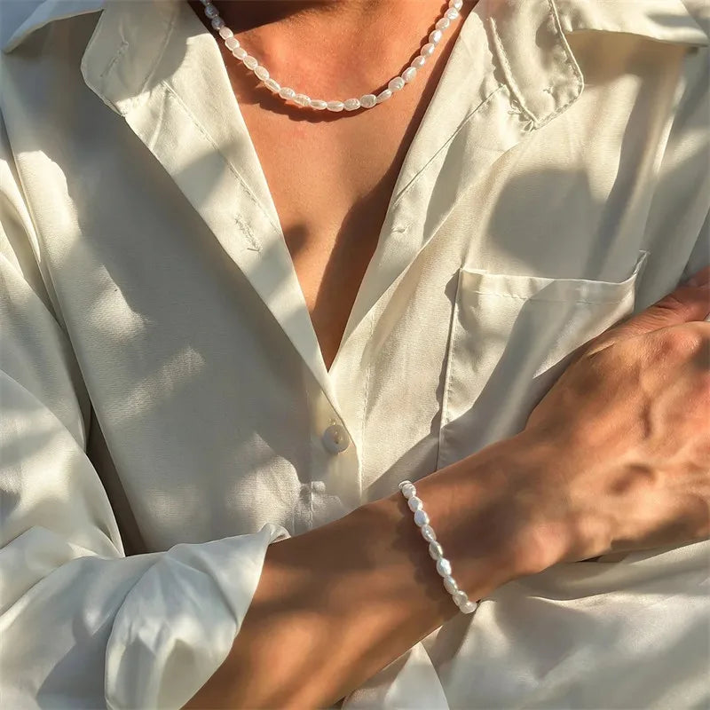 Simple Imitation Pearl Choker Necklace for Women