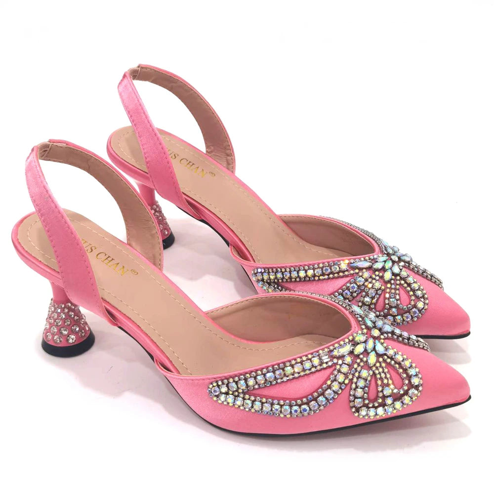 Bowknot Pointed Toe Women's Shoes Shallow Mouth Shoes Bag Set