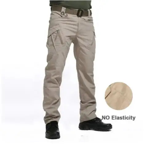 Man Multi-pocket Straight Cargo Trousers