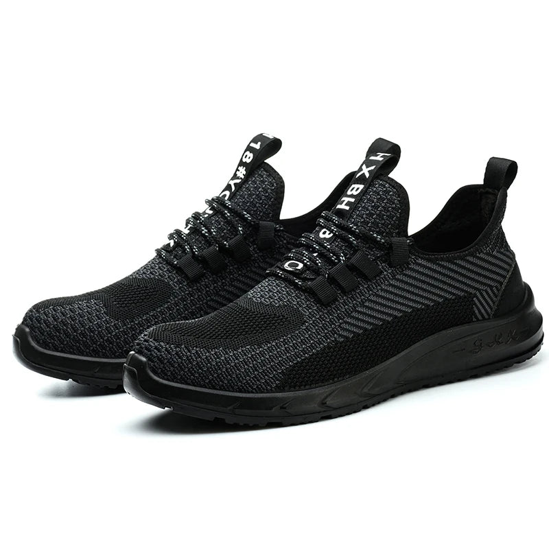 Men Steel Toe Work Shoes Lightweight Breathable Work Sneakers