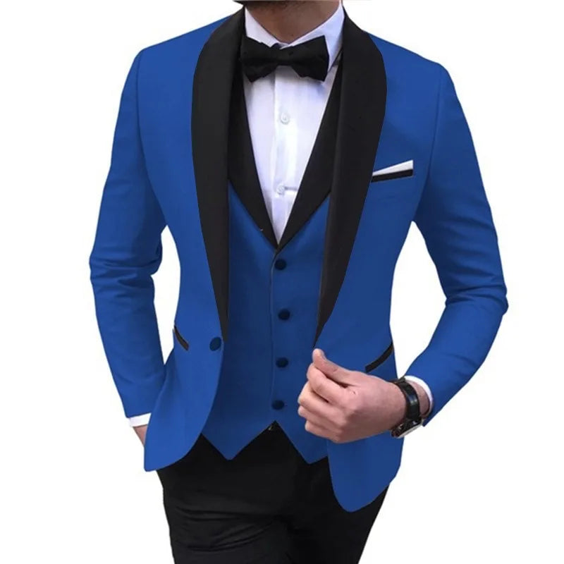Mens 3 Piece Casual Tuxedos for Wedding