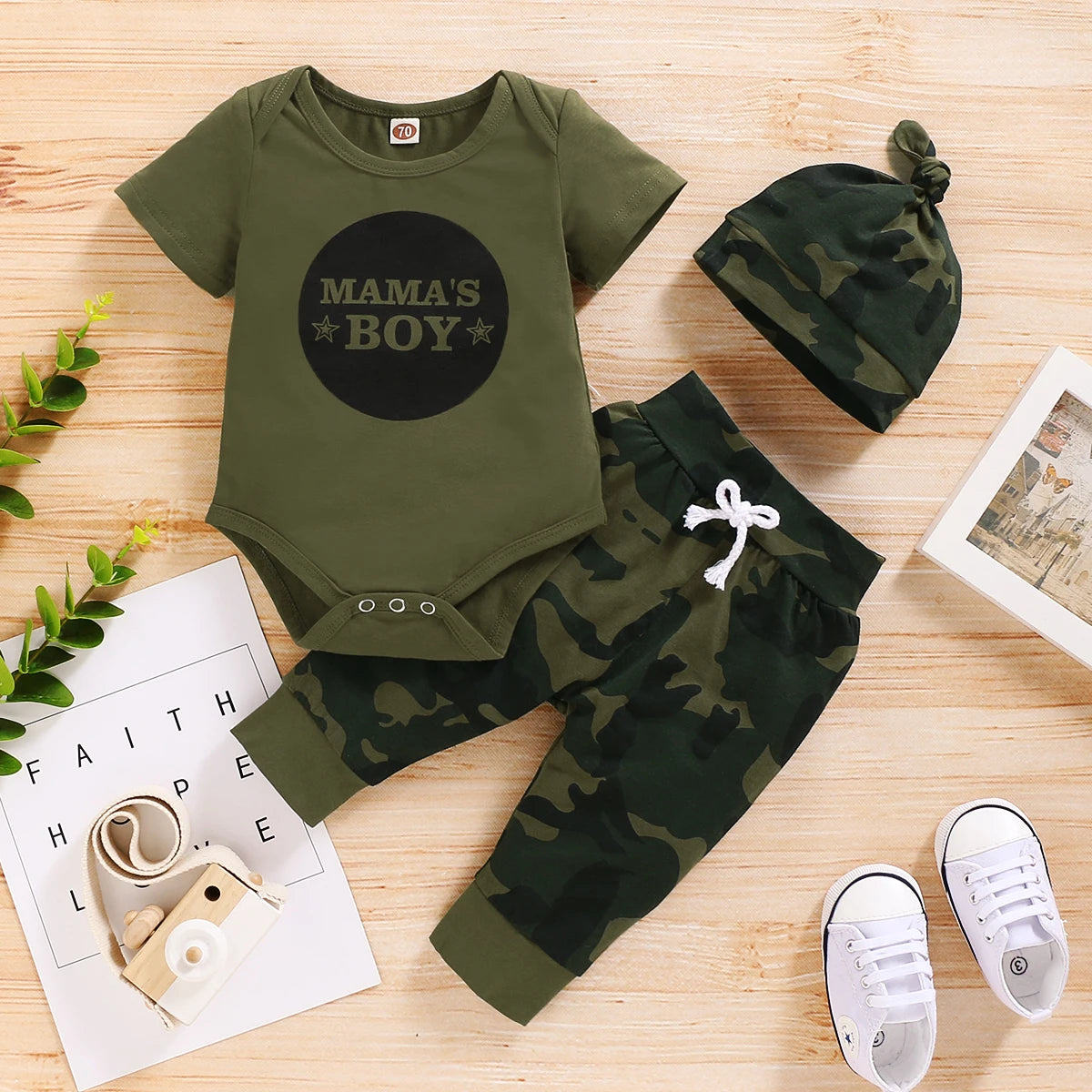 Baby Boy Letters Short Sleeve Romper