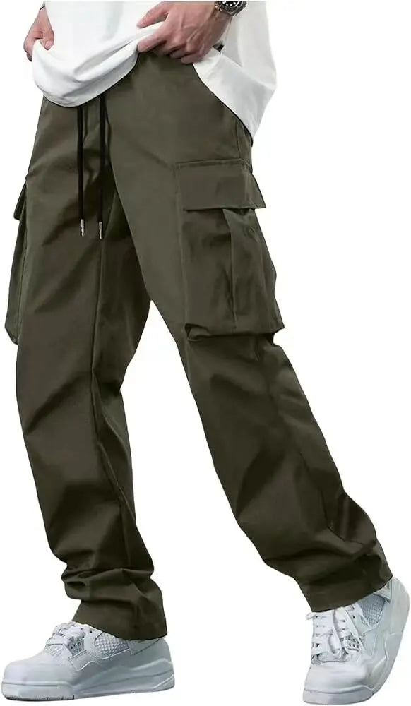 High street multi pocket workwear pants for men