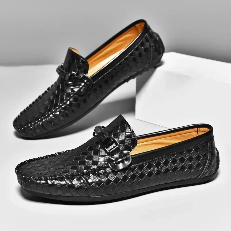 Leather Men Shoes Slip on Breathable Men Casual Shoes Luxury Brand mens Loafers Lightweight Men Driving Shoes Zapatos Hombre