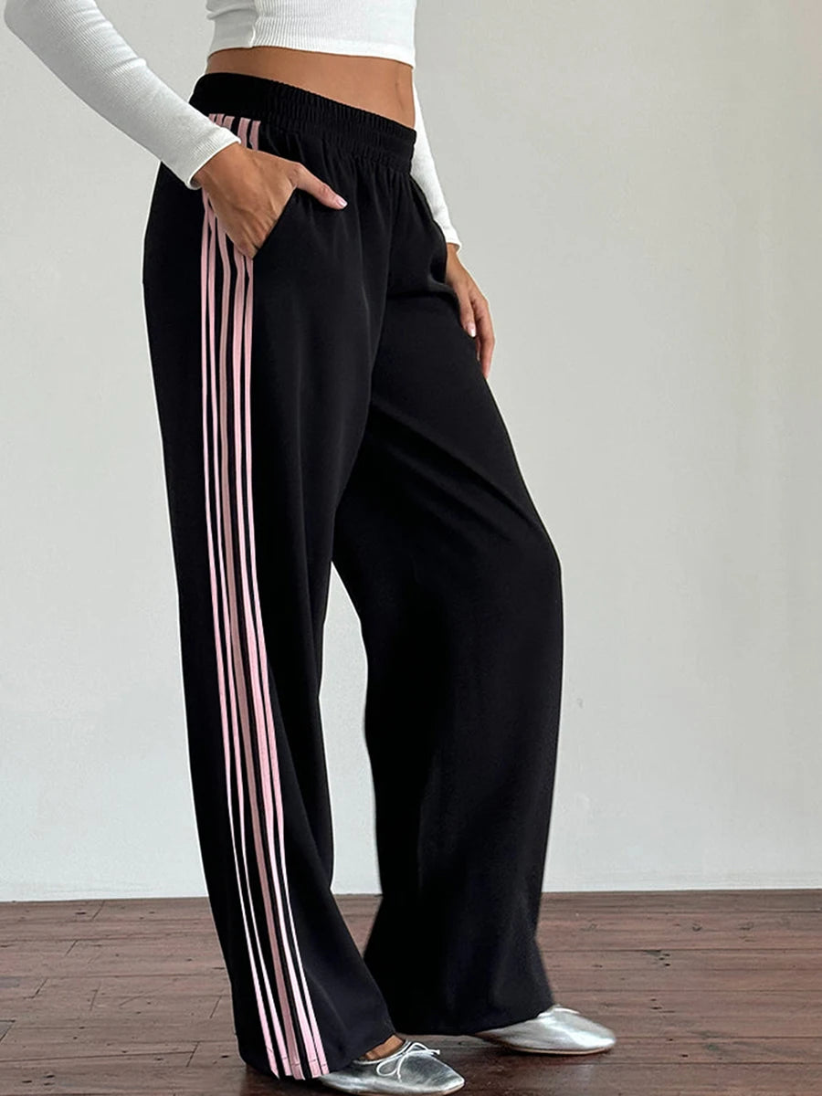 Women s High Waisted Striped Pants