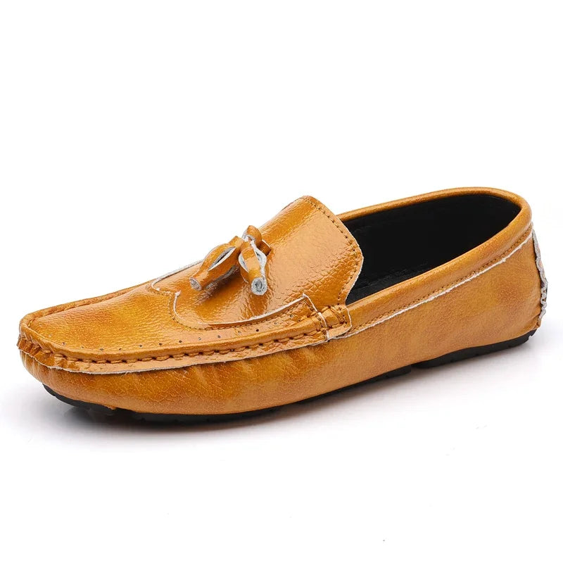 2024 Leather Men Footwear Slip on Man Shoes High Quality Wedding Party Mens Casual Shoes Breath Driving Lazy Loafers Moccasins