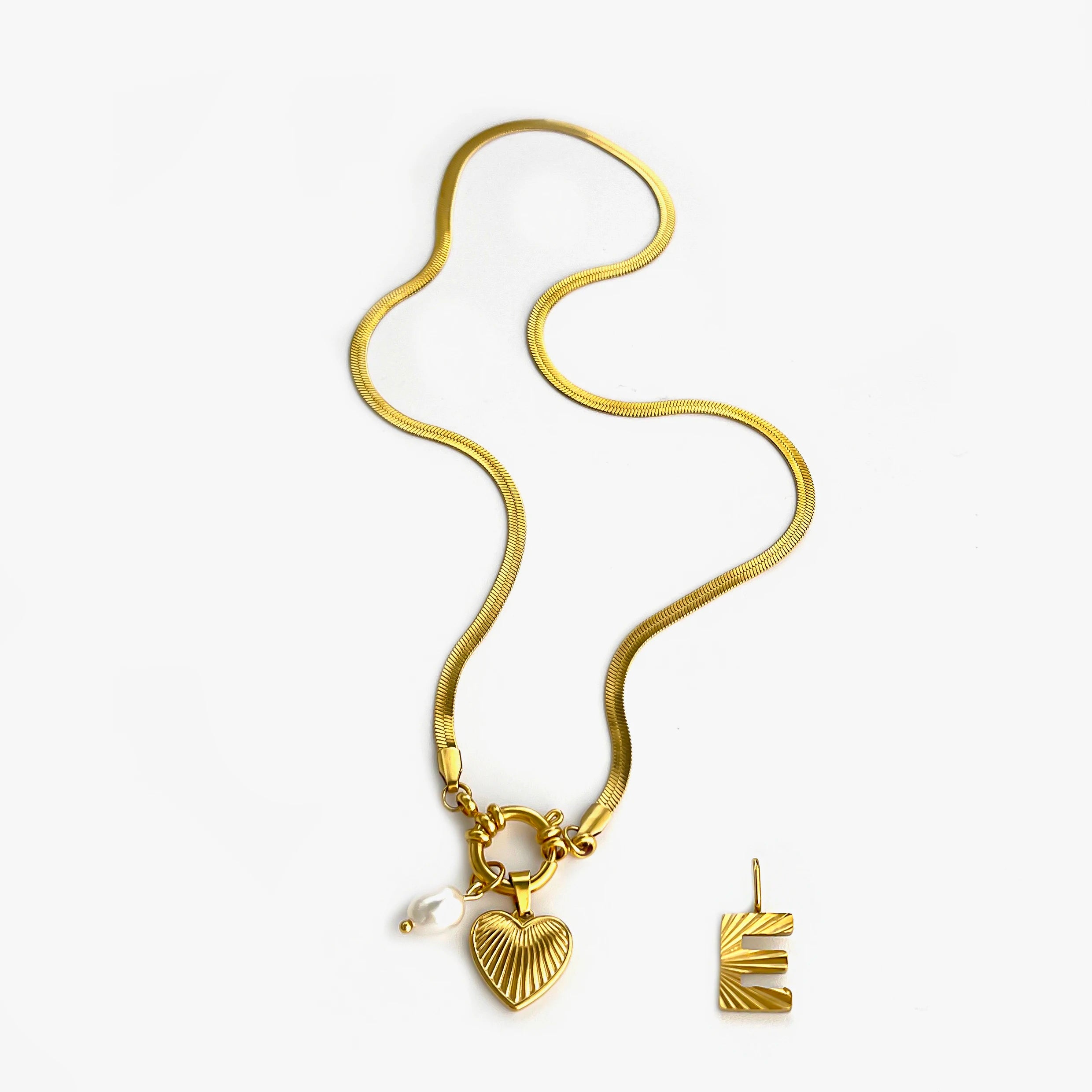 Tarnish Fashion Unusual Jewelry Freshwater Pearl Heart Pendant Necklace