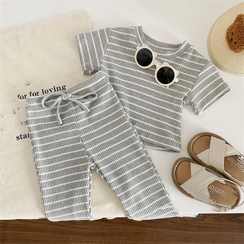 Girls Fashion Striped Sets