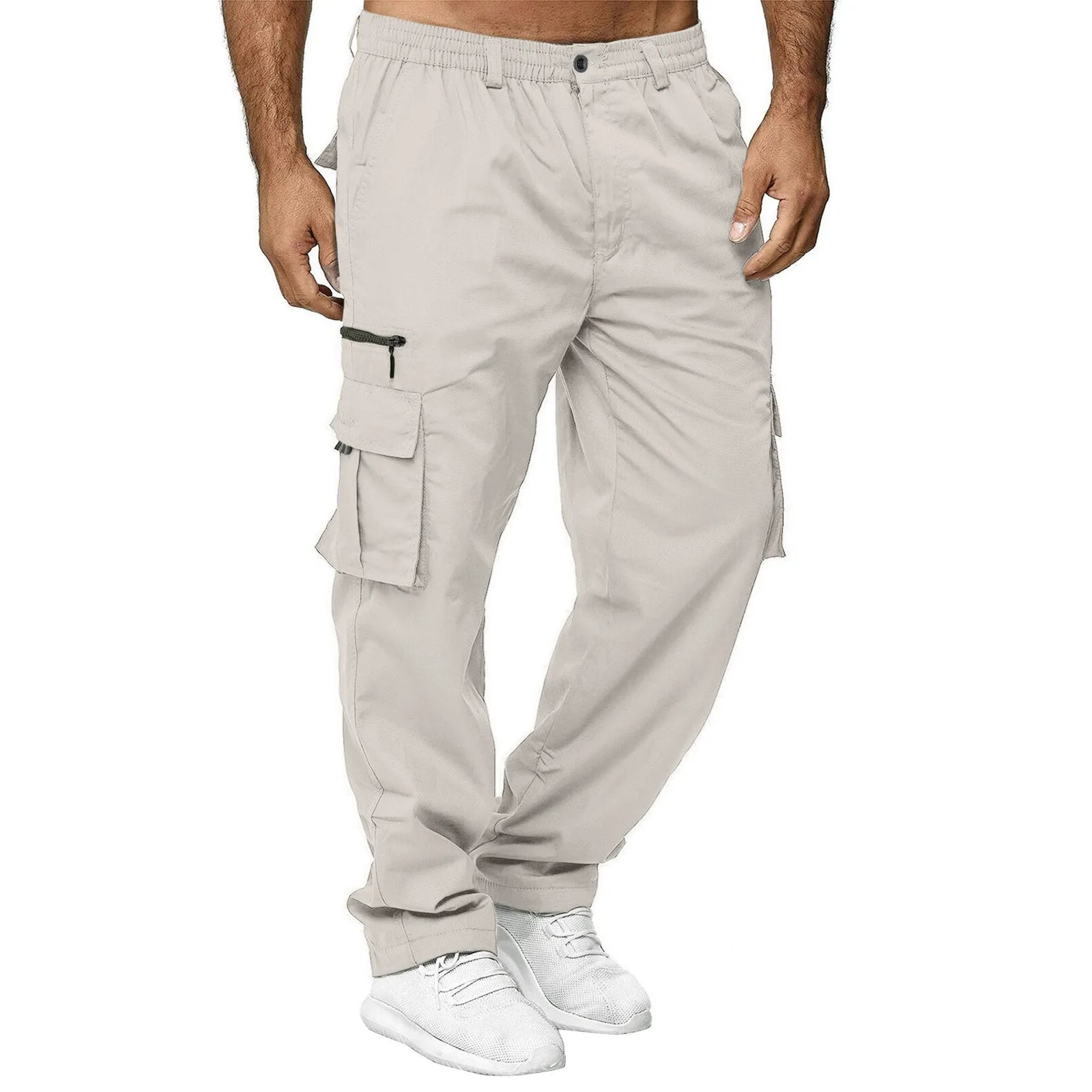 Mens Casual Slim Fit Cargo Pants