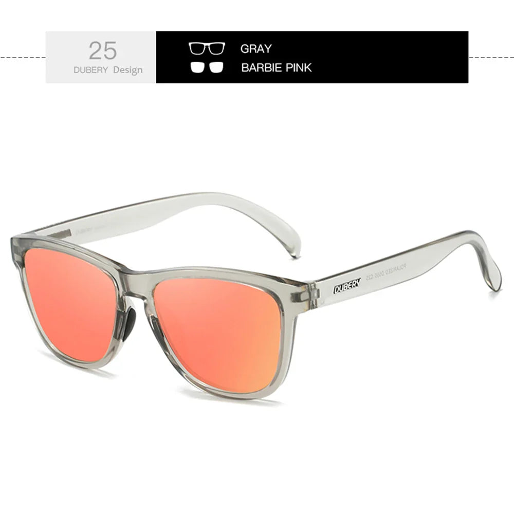 DUBERY Full Rim Polarized Sunglasses For Men And Women 28 Colors Model 550