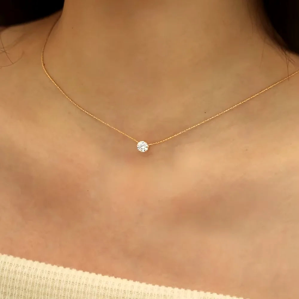 Mariasz Minimalist Gold Color Stainless Steel Heart Chain Necklace for Women