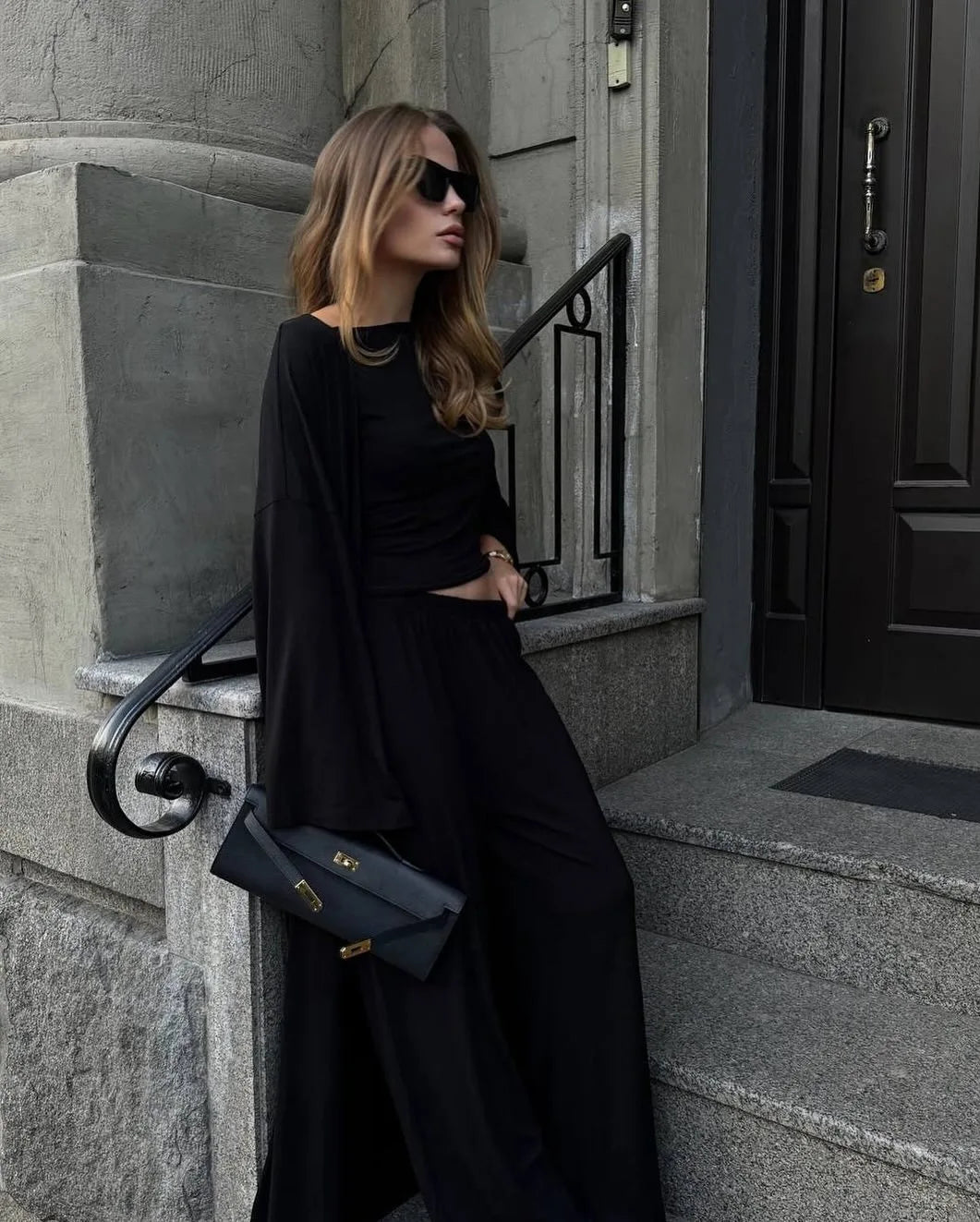 Elegant Solid Pants Set For Women