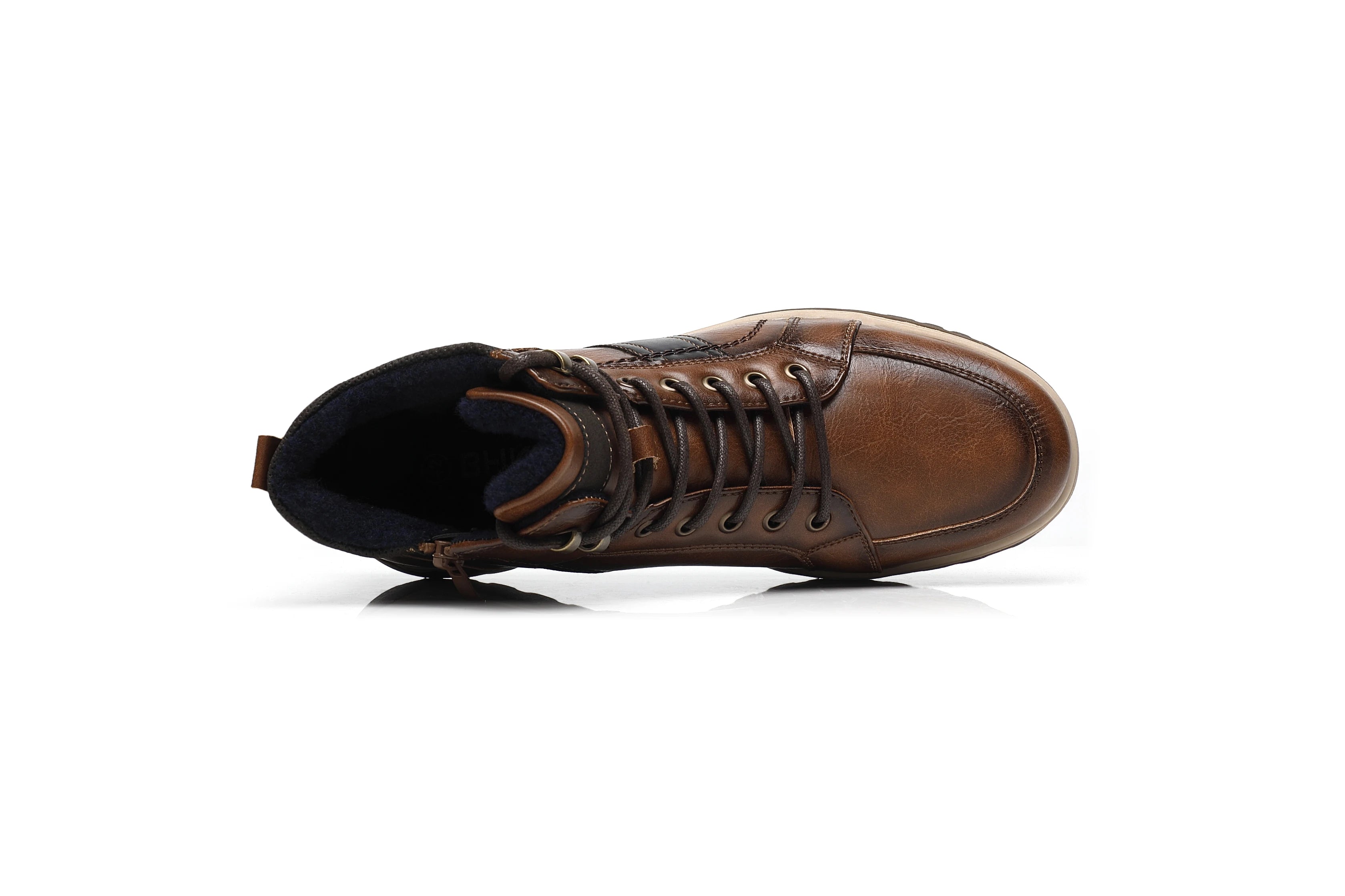 Men Boots Zip Lace-up Ankle Boots