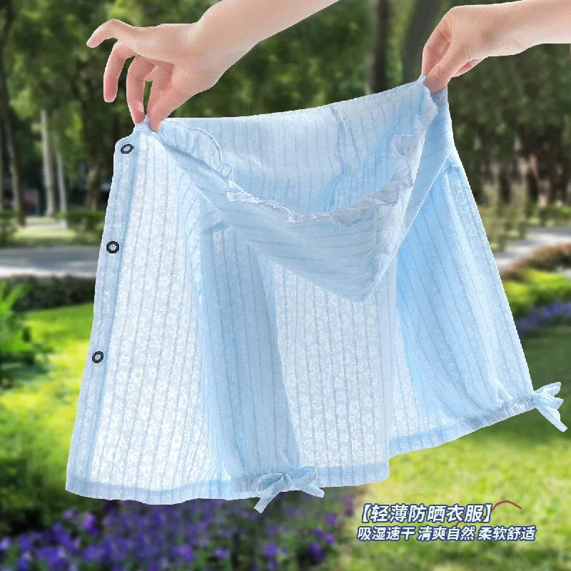 Girls Lace Sunscreen Coats Clothes 2025 Summer New Children's Breathable Thin Hooded Outerwear Kids Air Conditioner Shirt 1-5Y