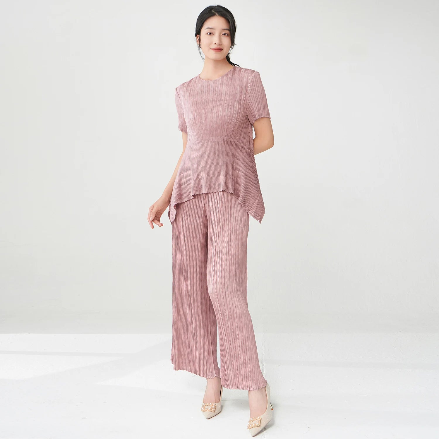Women's pleated office casual suit