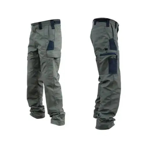 Man Multi-pocket Straight Cargo Trousers