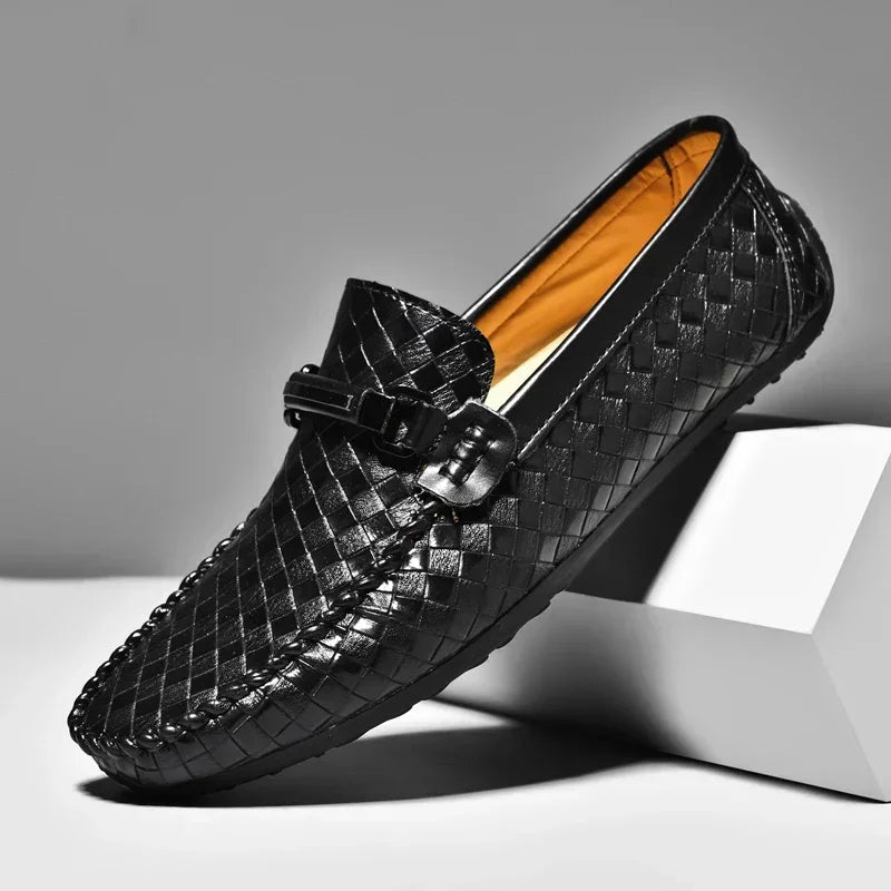 Leather Men Shoes Slip on Breathable Men Casual Shoes Luxury Brand mens Loafers Lightweight Men Driving Shoes Zapatos Hombre