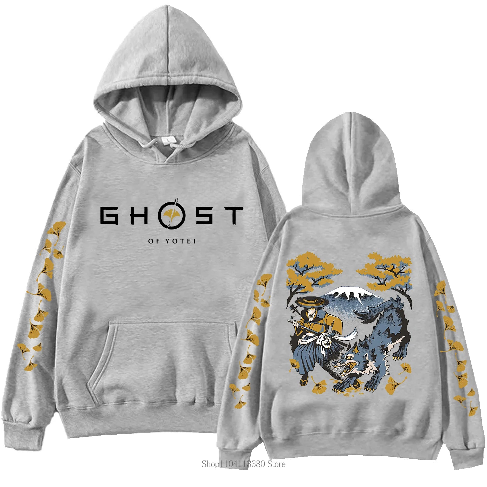 New Ghost Graphic Hoodie Autumn Winter Men Women Harajuku Casual Fashion Arcane Vintage Y2K Fleece Long Sleeve Tops Pullover